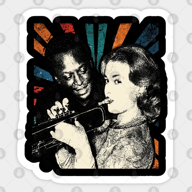 Miles Davis graphic vintage Sticker by ArmandoApparel